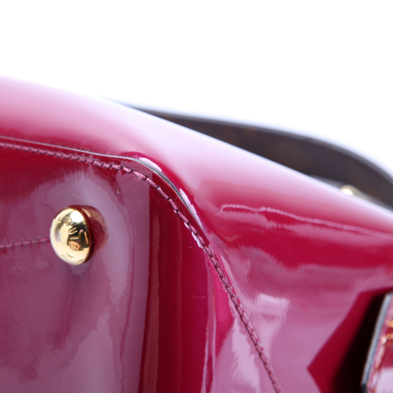 Miroir Vernis Tote Brown/Berry