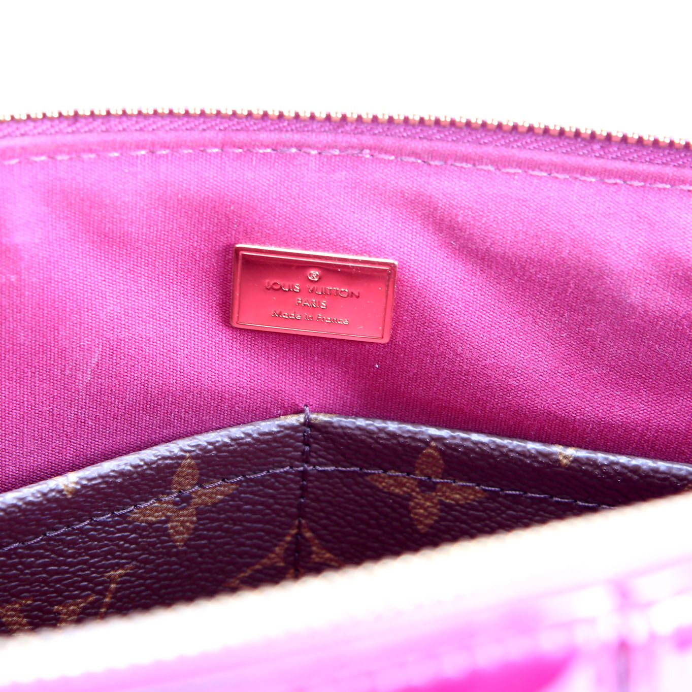 Miroir Vernis Tote Brown/Berry