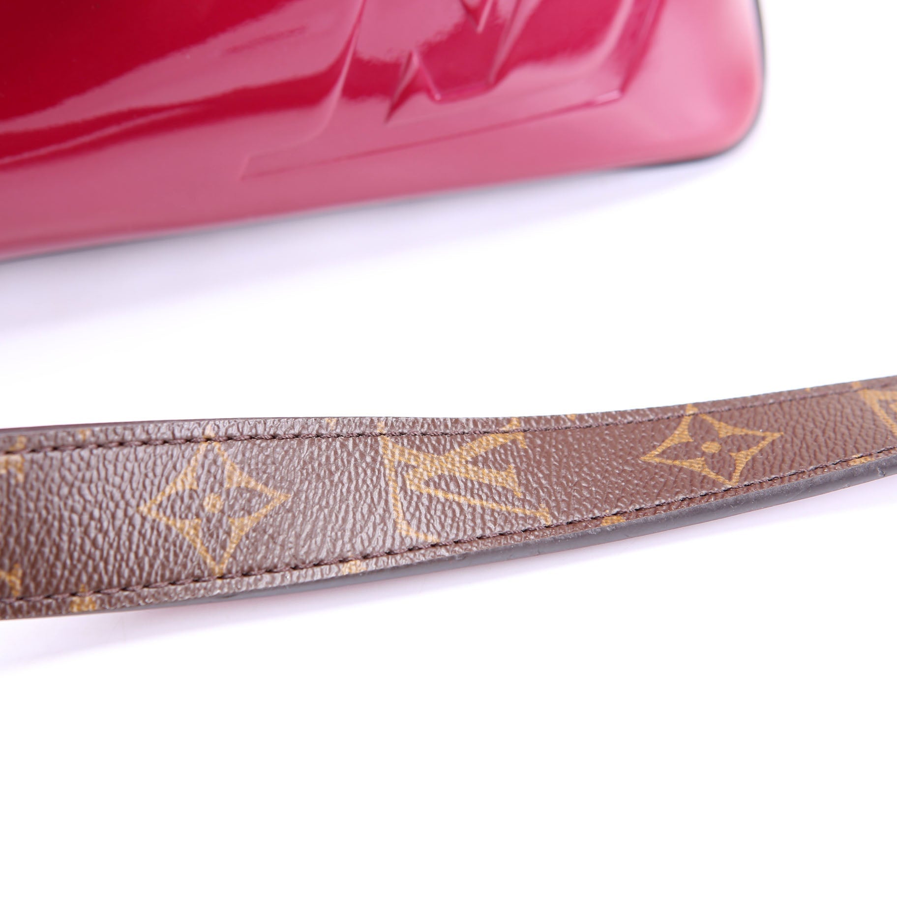 Miroir Vernis Tote Brown/Berry