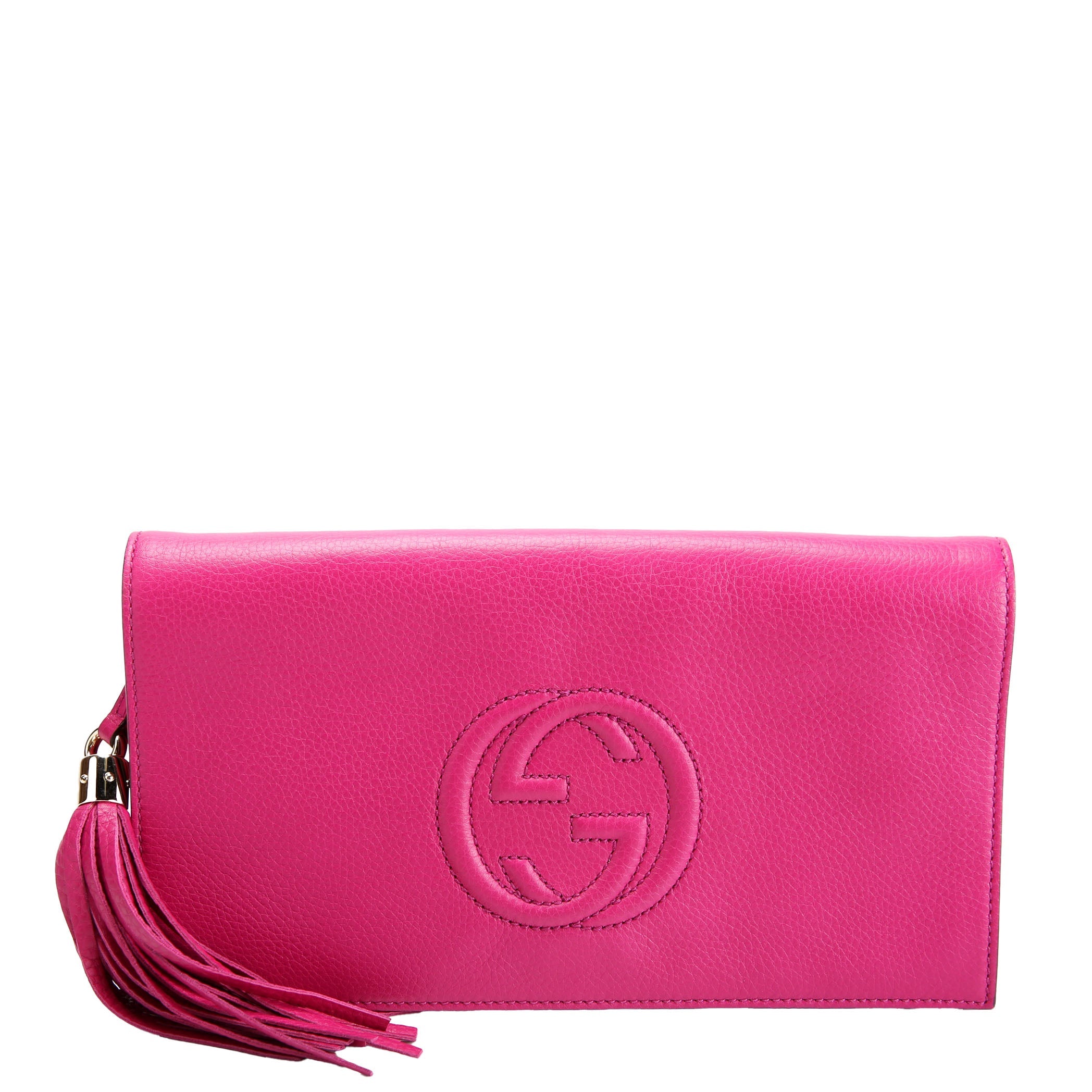 Gucci 336753 Soho Leather Clutch Pink