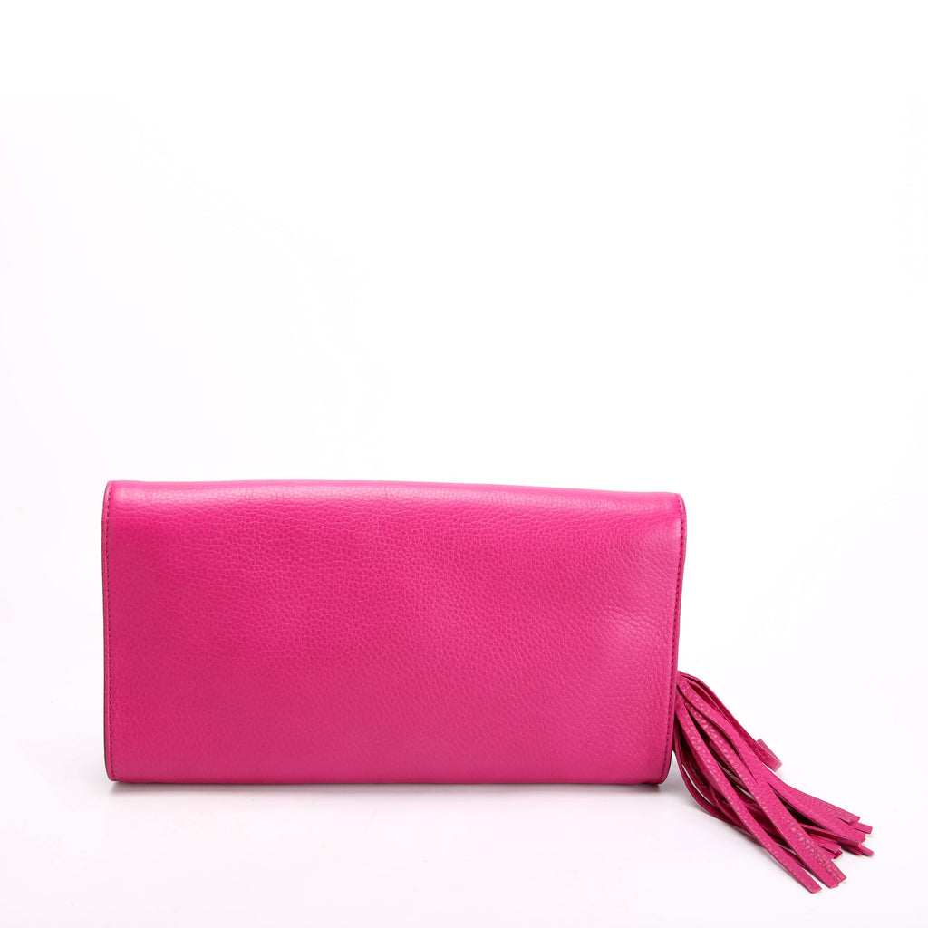 Gucci 336753 Soho Leather Clutch Pink