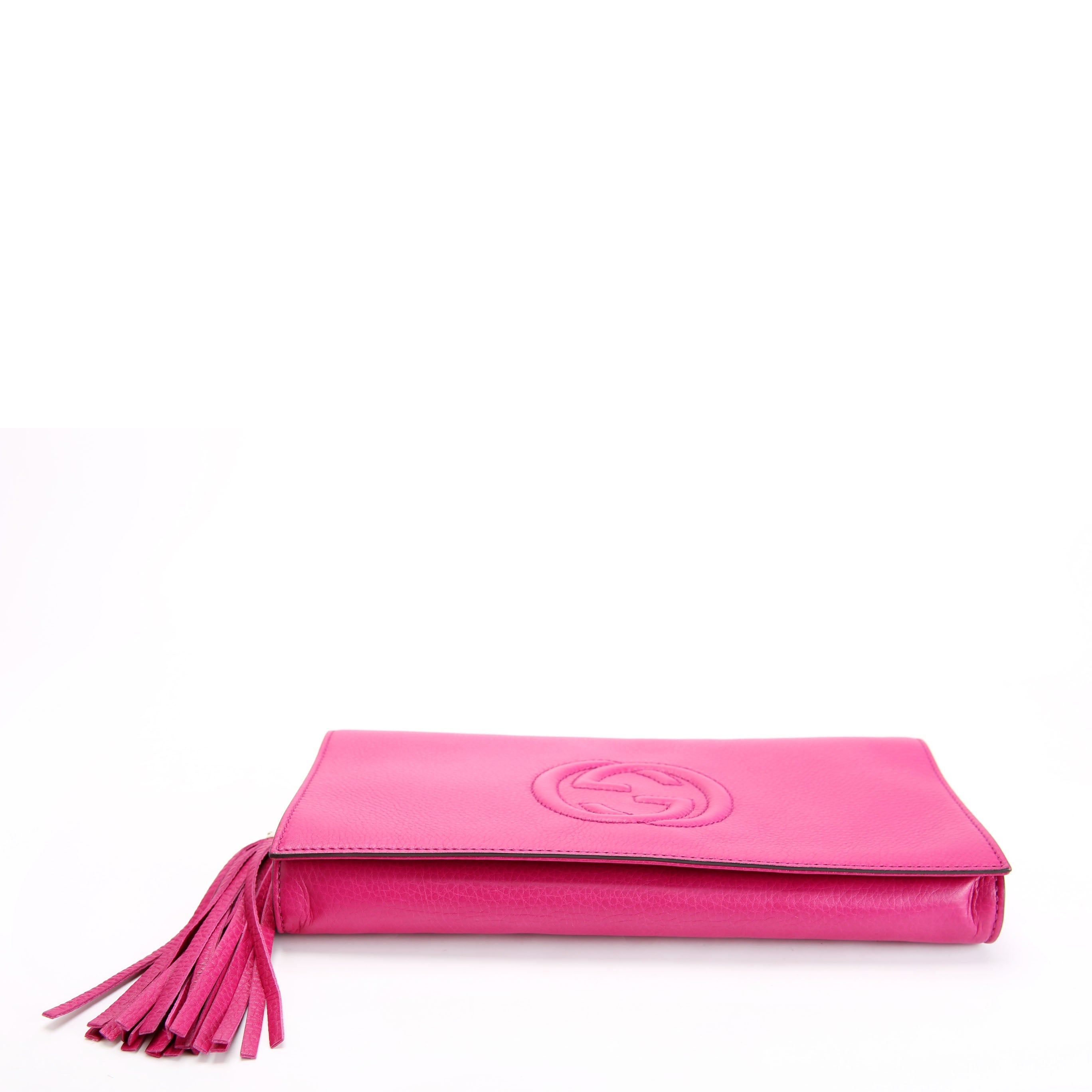 Gucci 336753 Soho Leather Clutch Pink