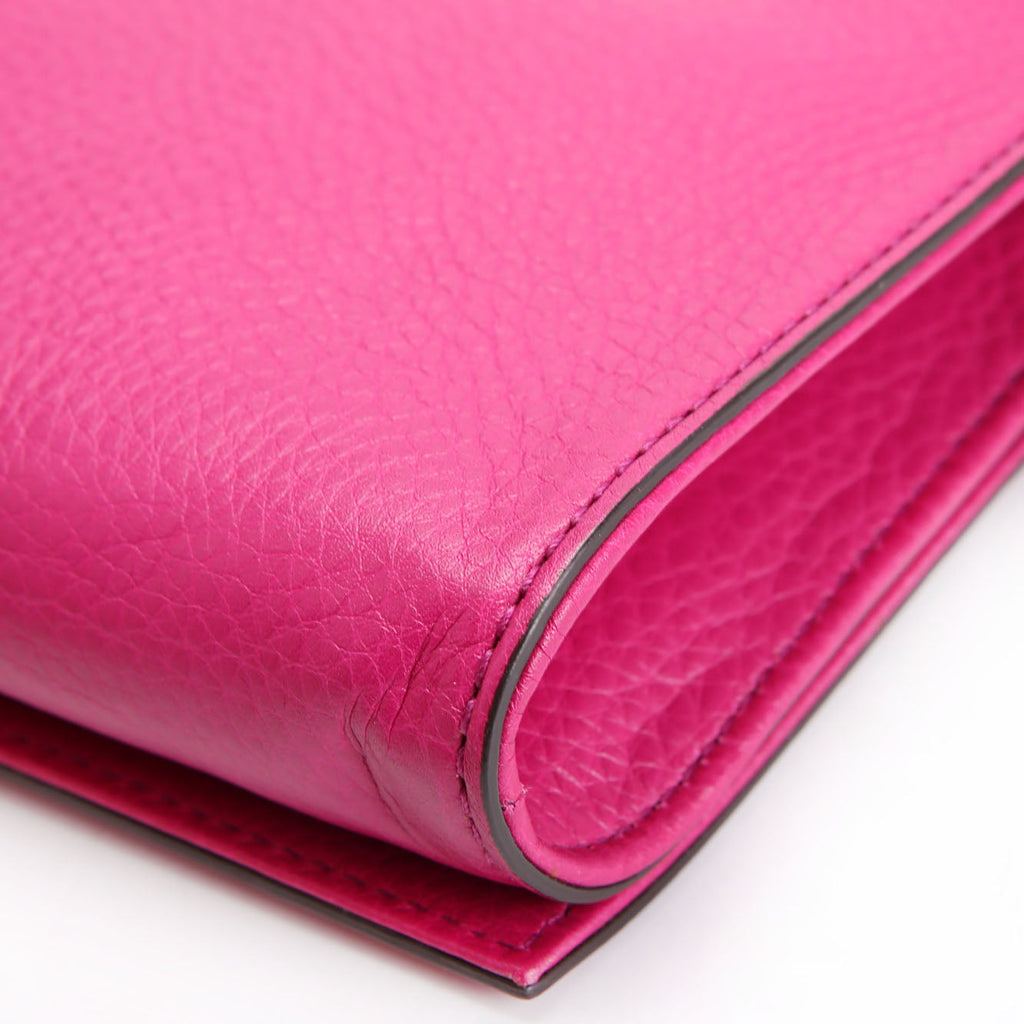 Gucci 336753 Soho Leather Clutch Pink