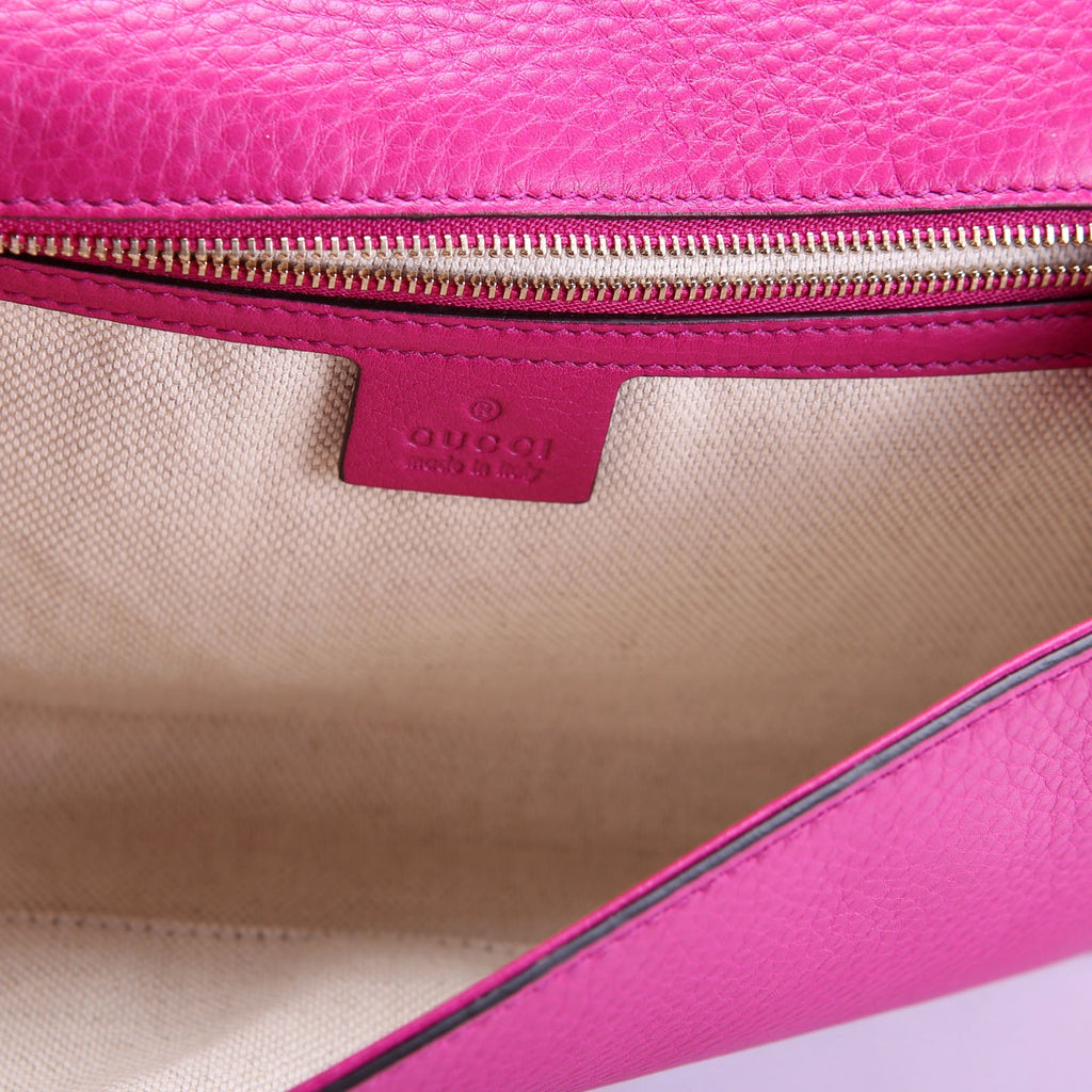 Gucci 336753 Soho Leather Clutch Pink