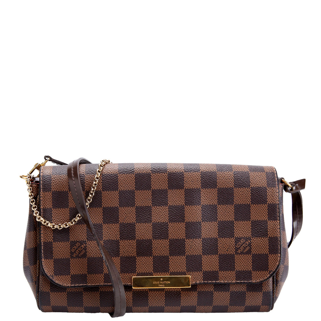 Favorite MM Damier Ebene Brown/Red