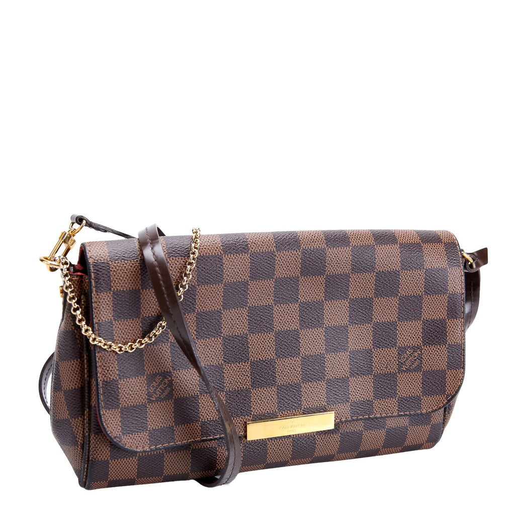 Favorite MM Damier Ebene Brown/Red