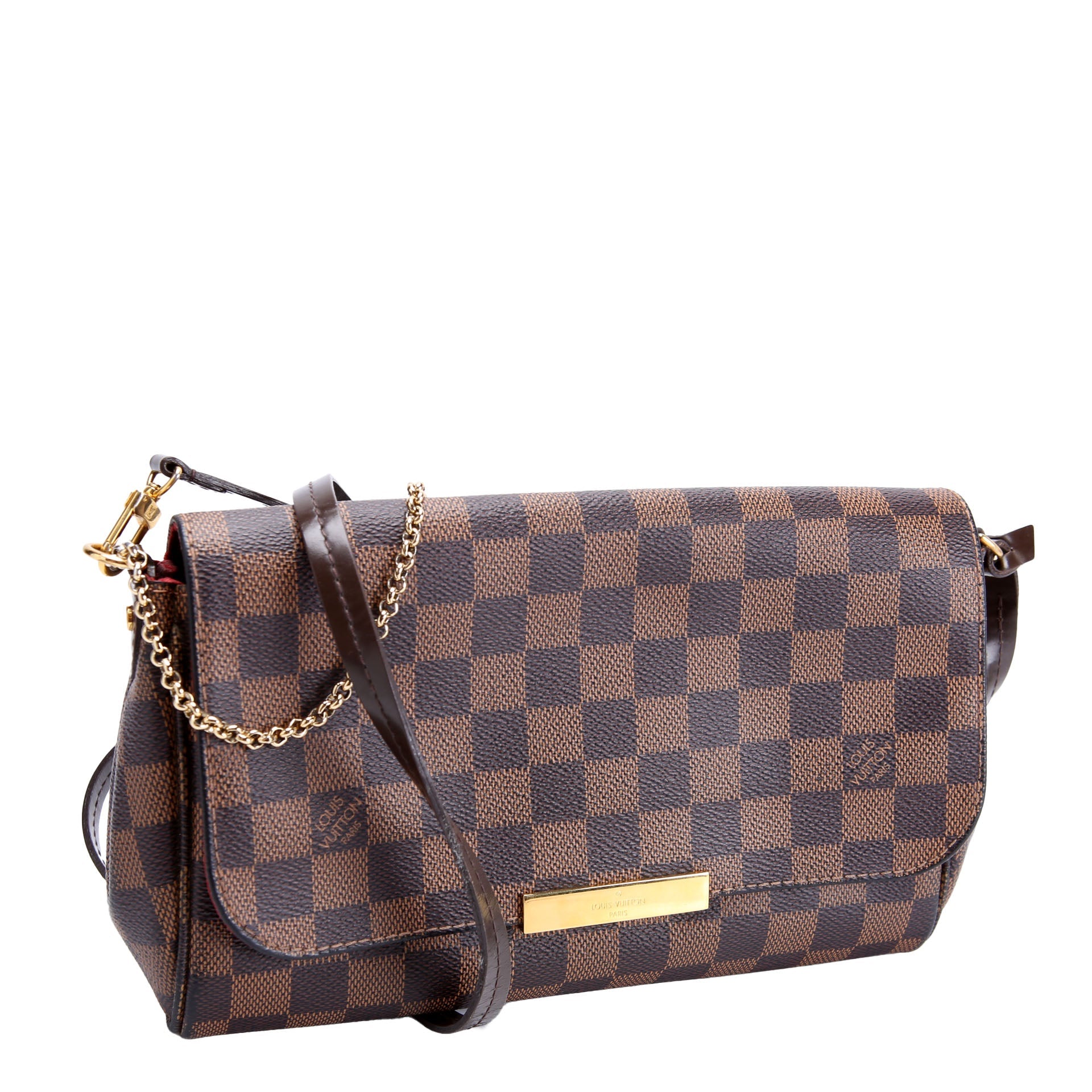 Favorite MM Damier Ebene Brown/Red