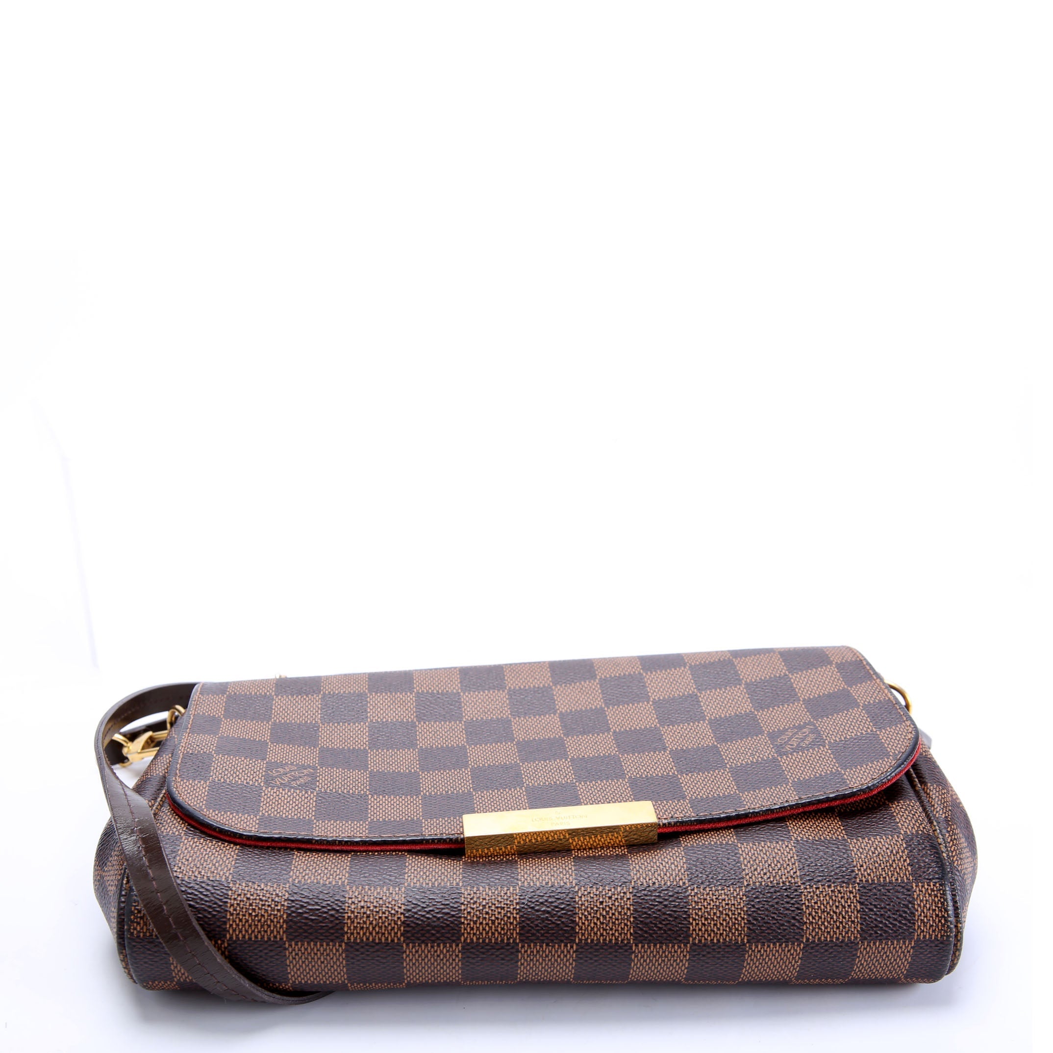 Favorite MM Damier Ebene Brown/Red