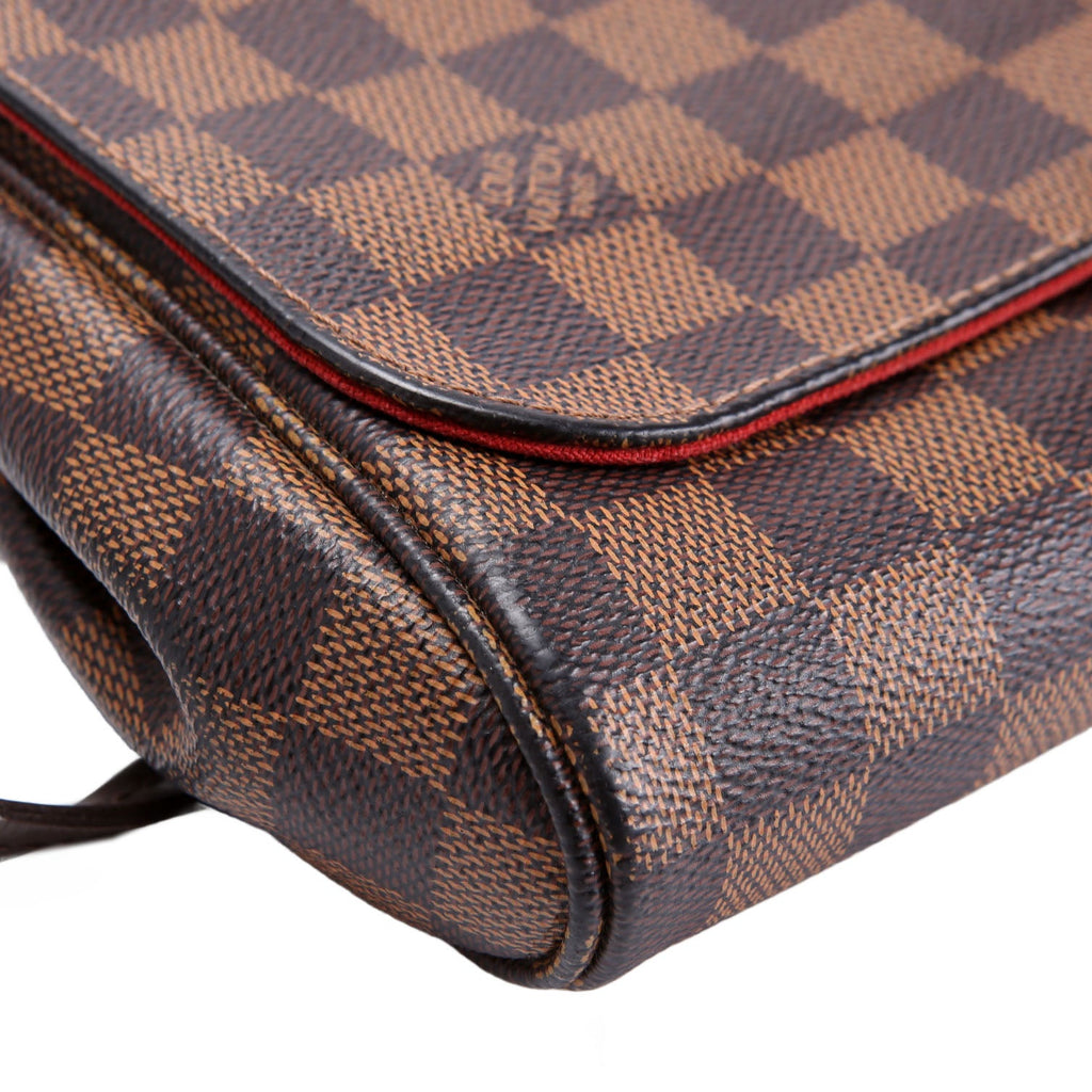 Favorite MM Damier Ebene Brown/Red
