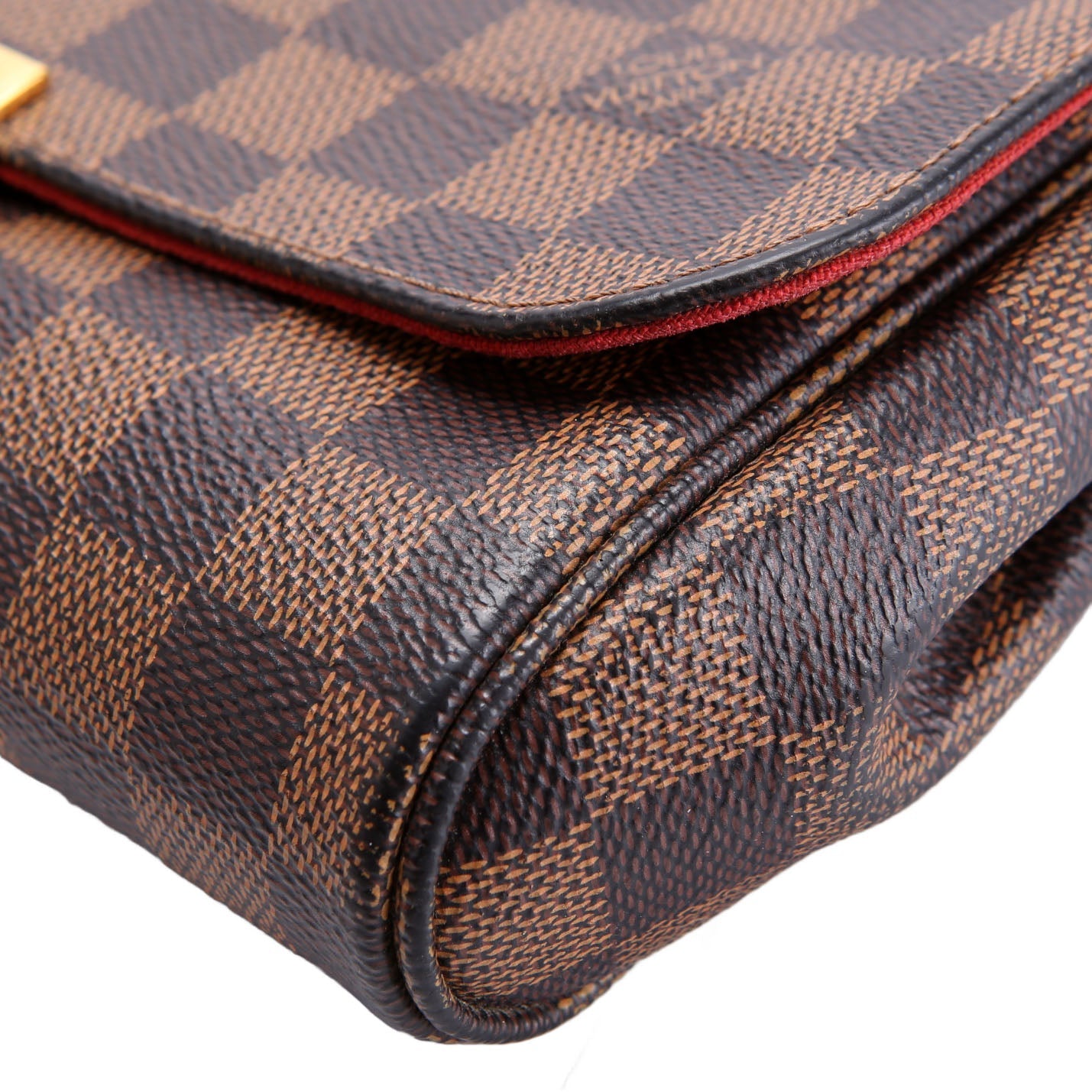 Favorite MM Damier Ebene Brown/Red