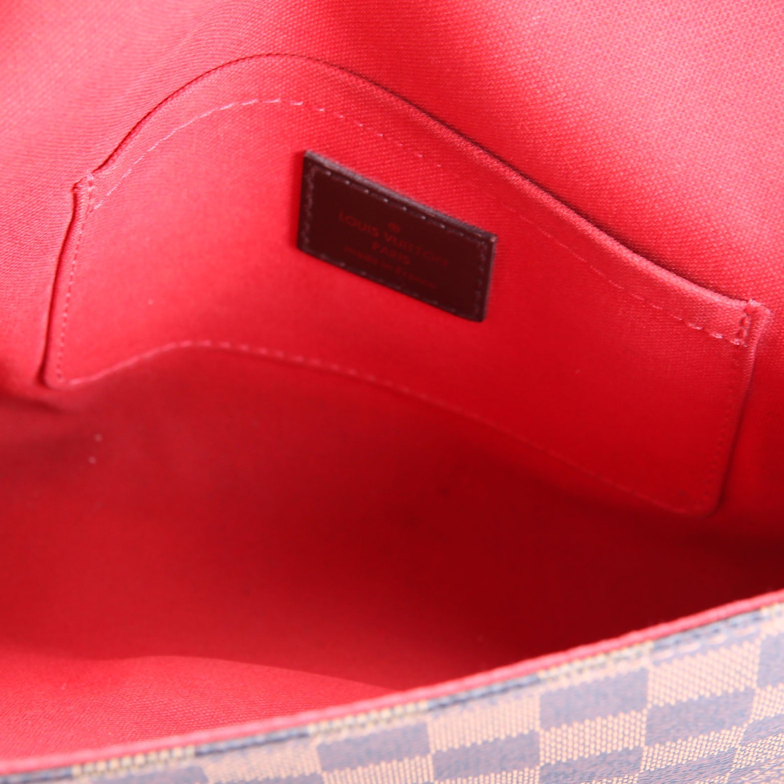 Favorite MM Damier Ebene Brown/Red