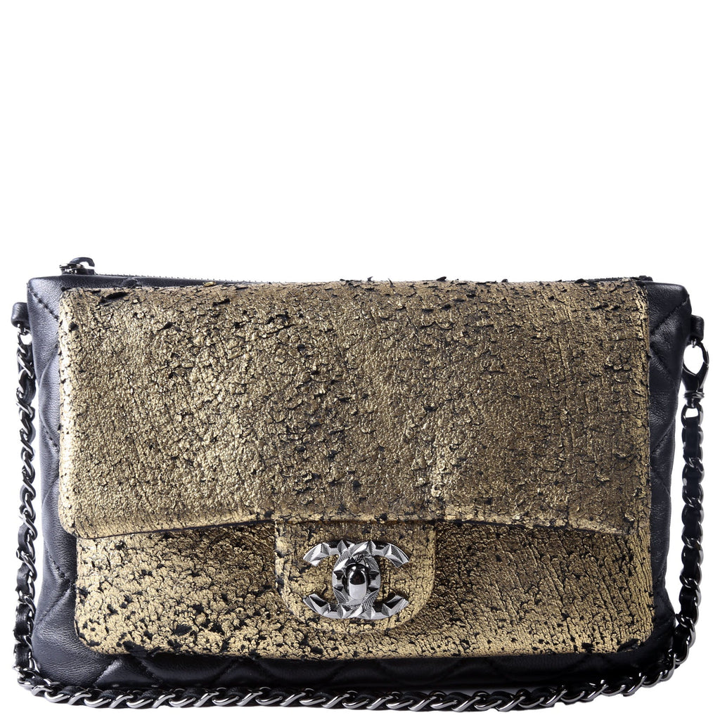Mineral Nights Clutch With Chain 17M Black/Gold