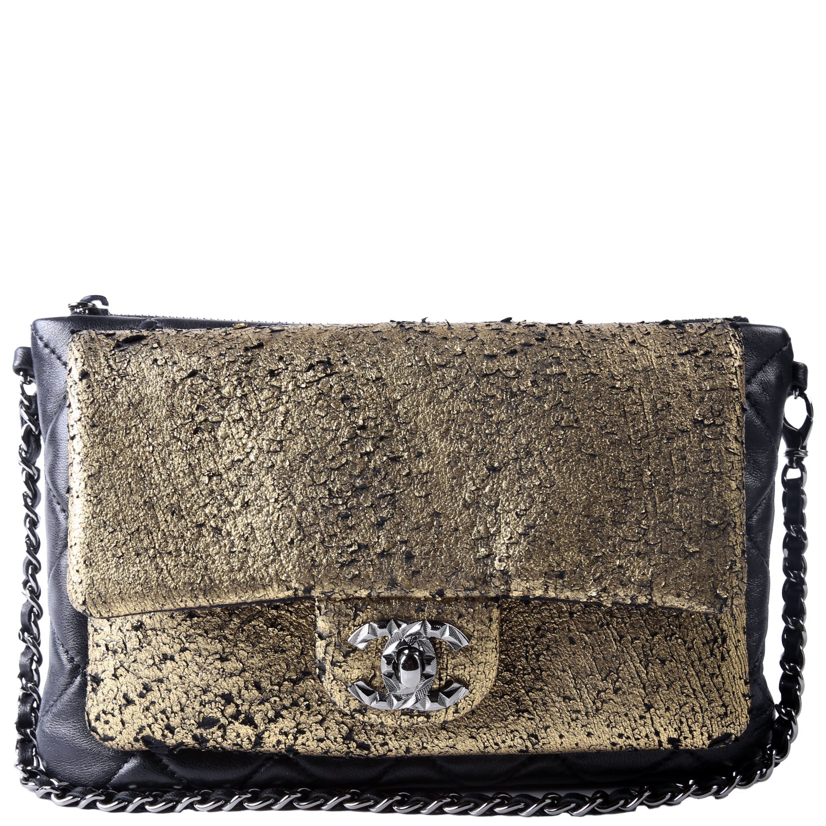 Mineral Nights Clutch With Chain 17M Black/Gold