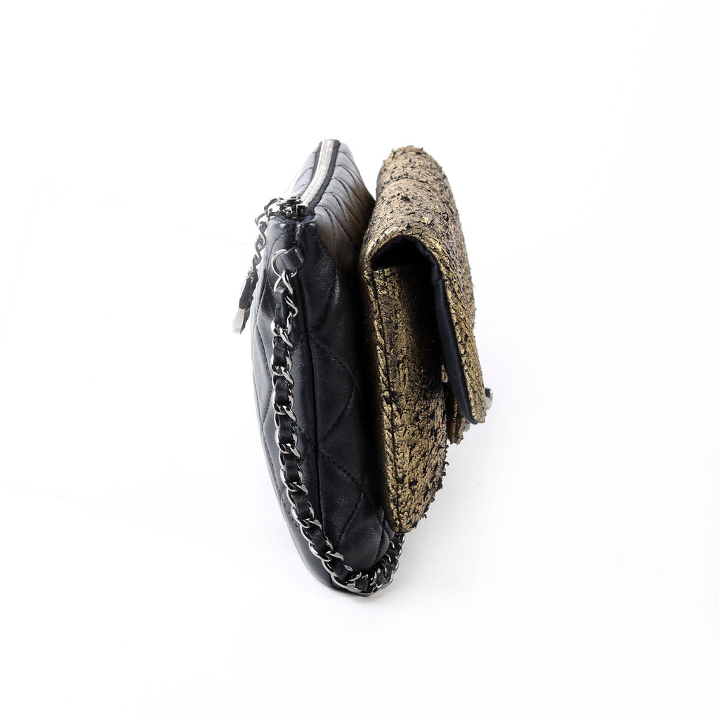Mineral Nights Clutch With Chain 17M Black/Gold