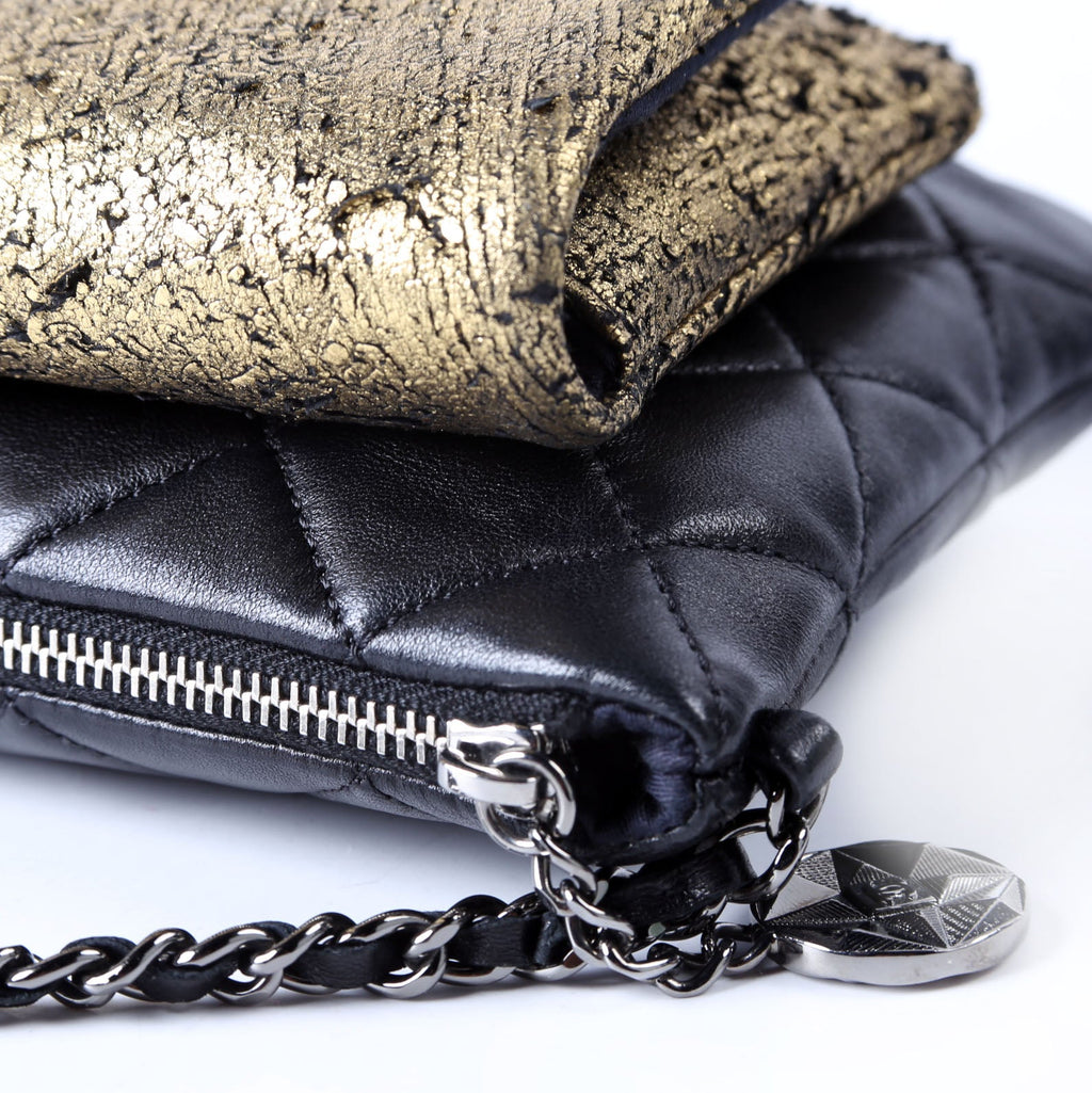 Mineral Nights Clutch With Chain 17M Black/Gold