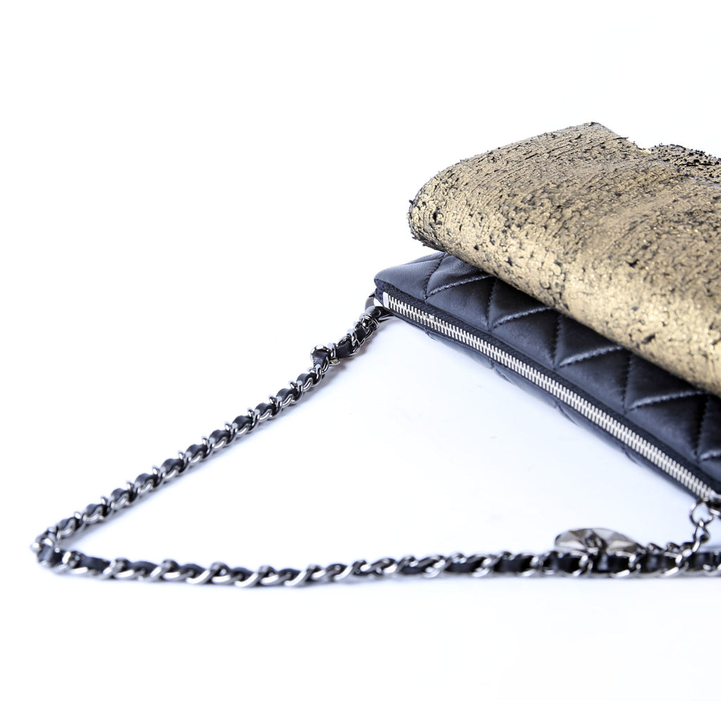 Mineral Nights Clutch With Chain 17M Black/Gold