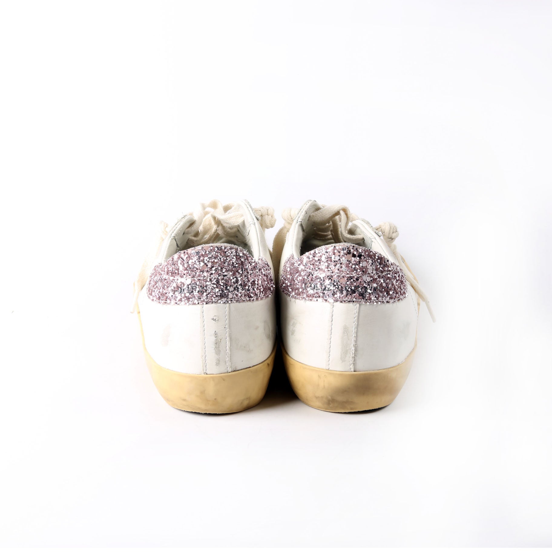 Superstar Sneakers Size 40 White/Brown/Glitter