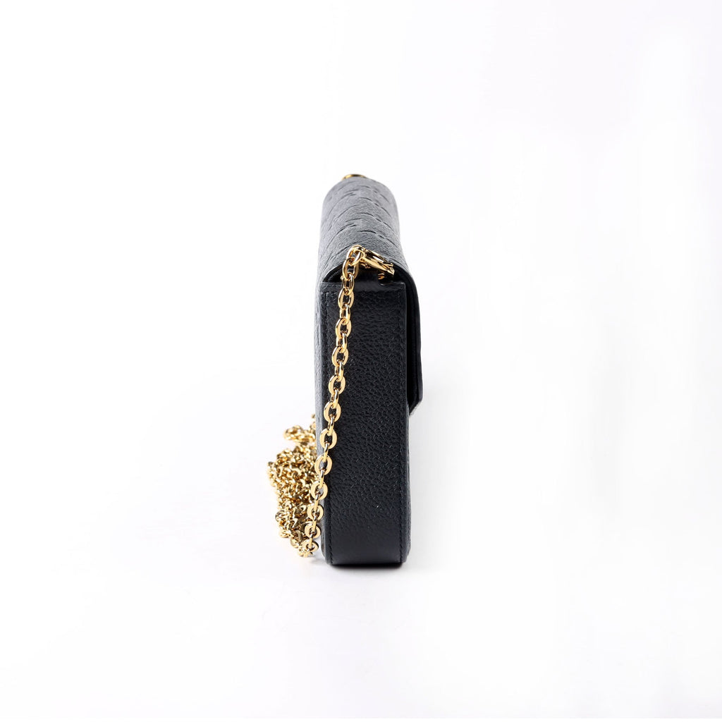 Pochette Felicie Empreinte Black