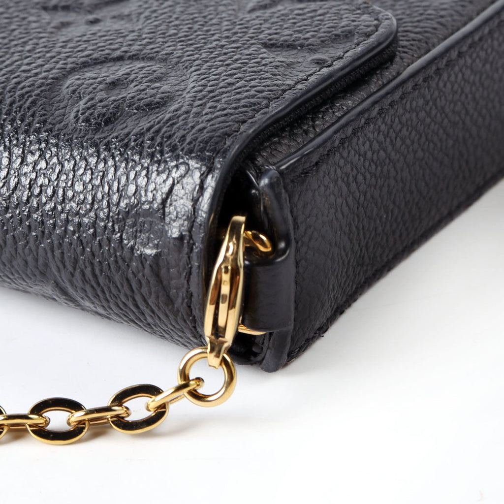 Pochette Felicie Empreinte Black