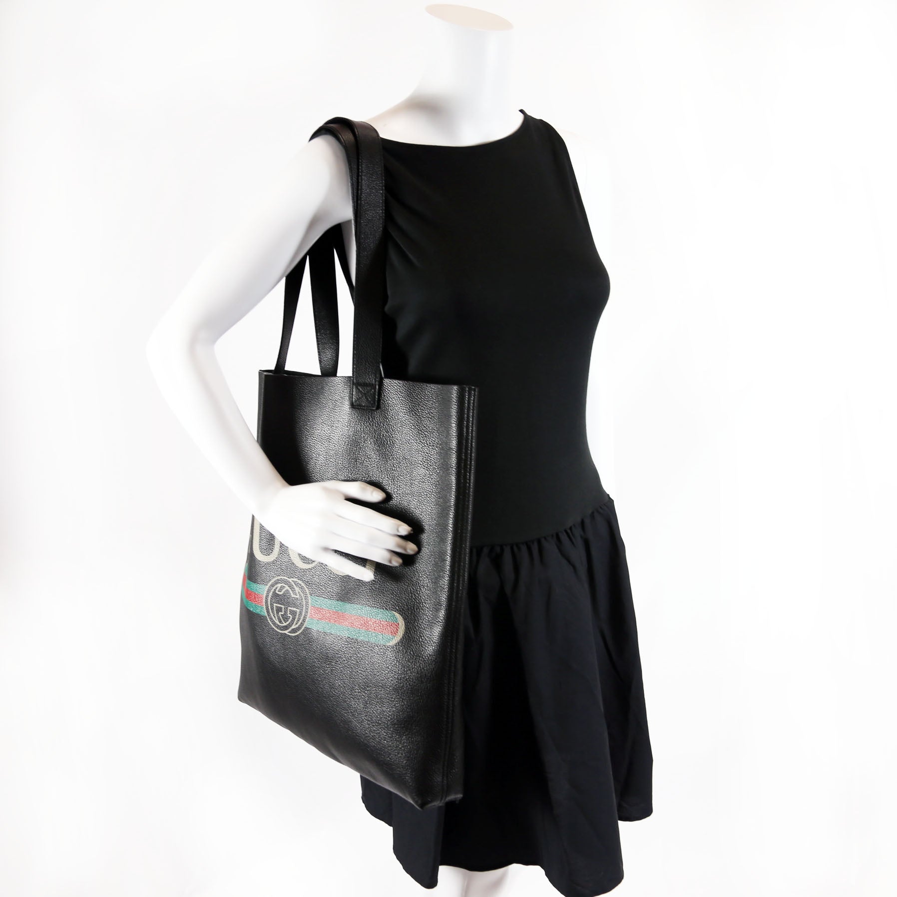 572768 Logo Web Tote Leather