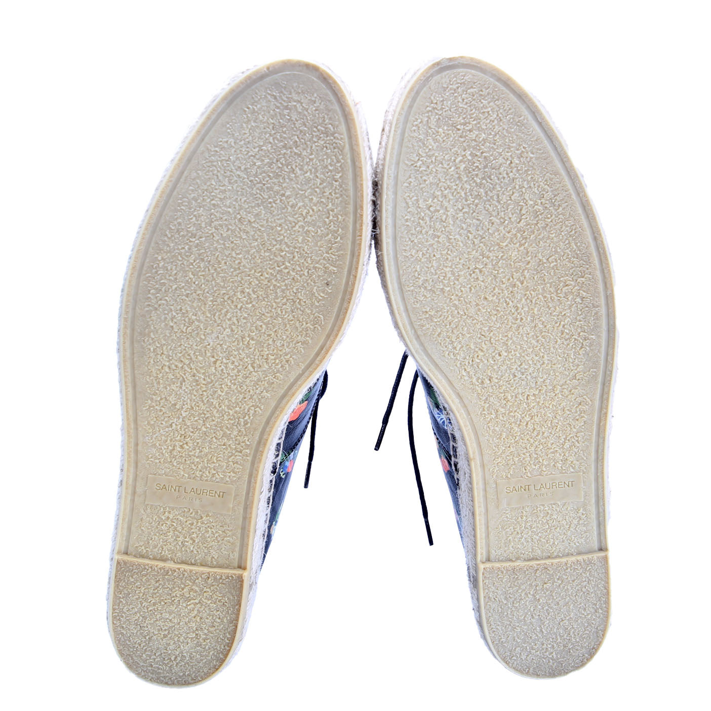 SAINT LAURENT Floral Platform Espadrille Sneakers Size 39.5