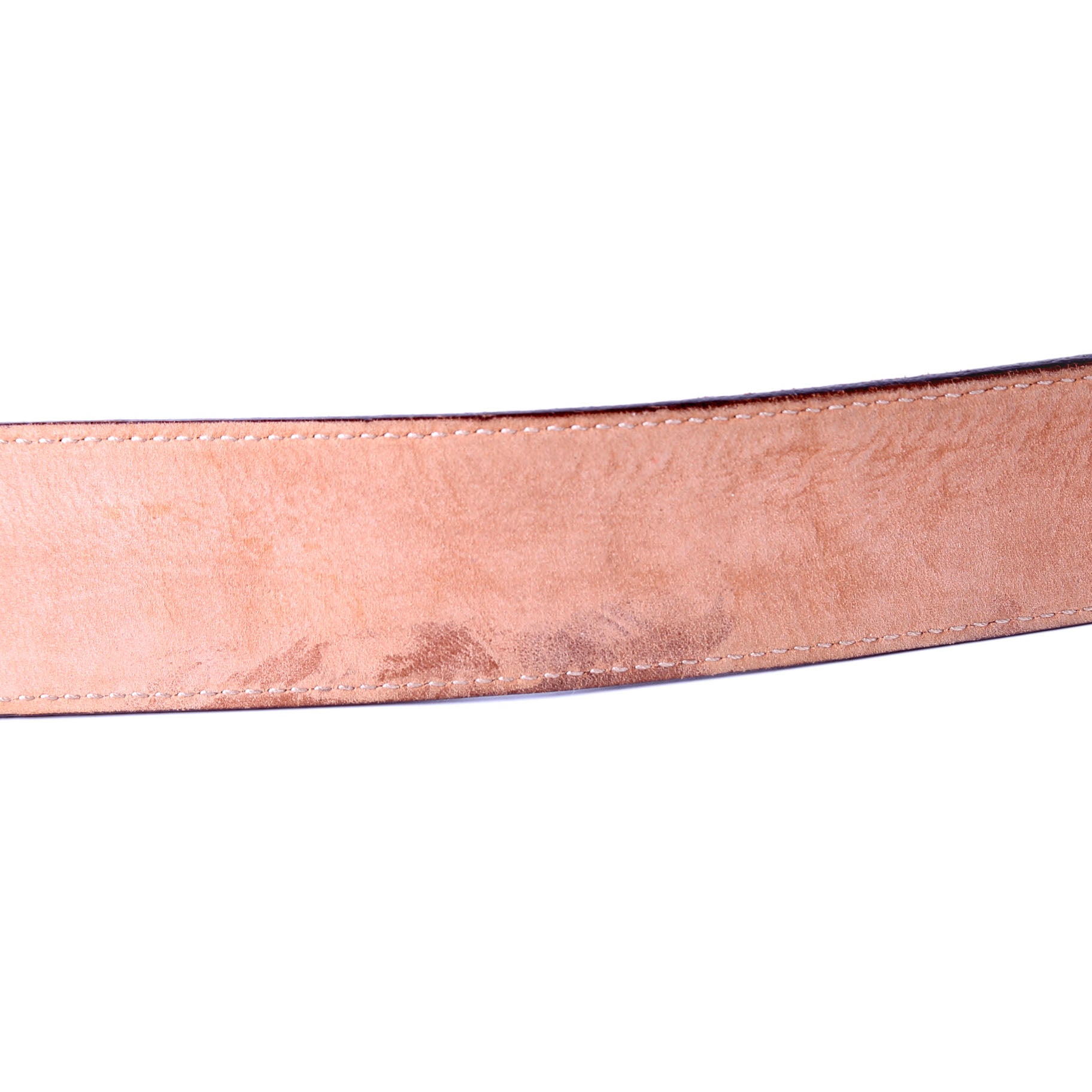 Gucci 223891 Leather Interlocking G Belt Size 105/42 Orange