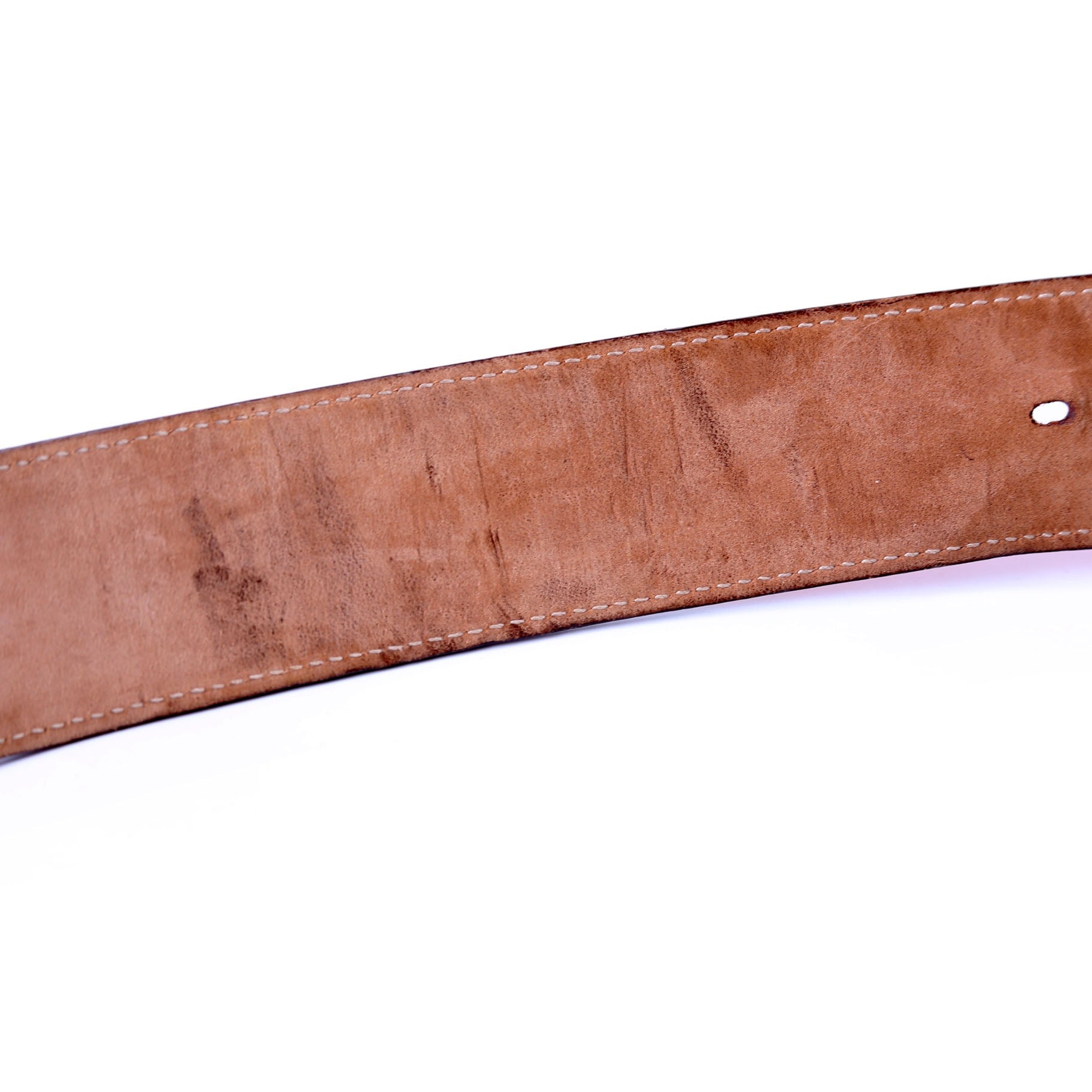 Gucci 223891 Leather Interlocking G Belt Size 105/42 Orange