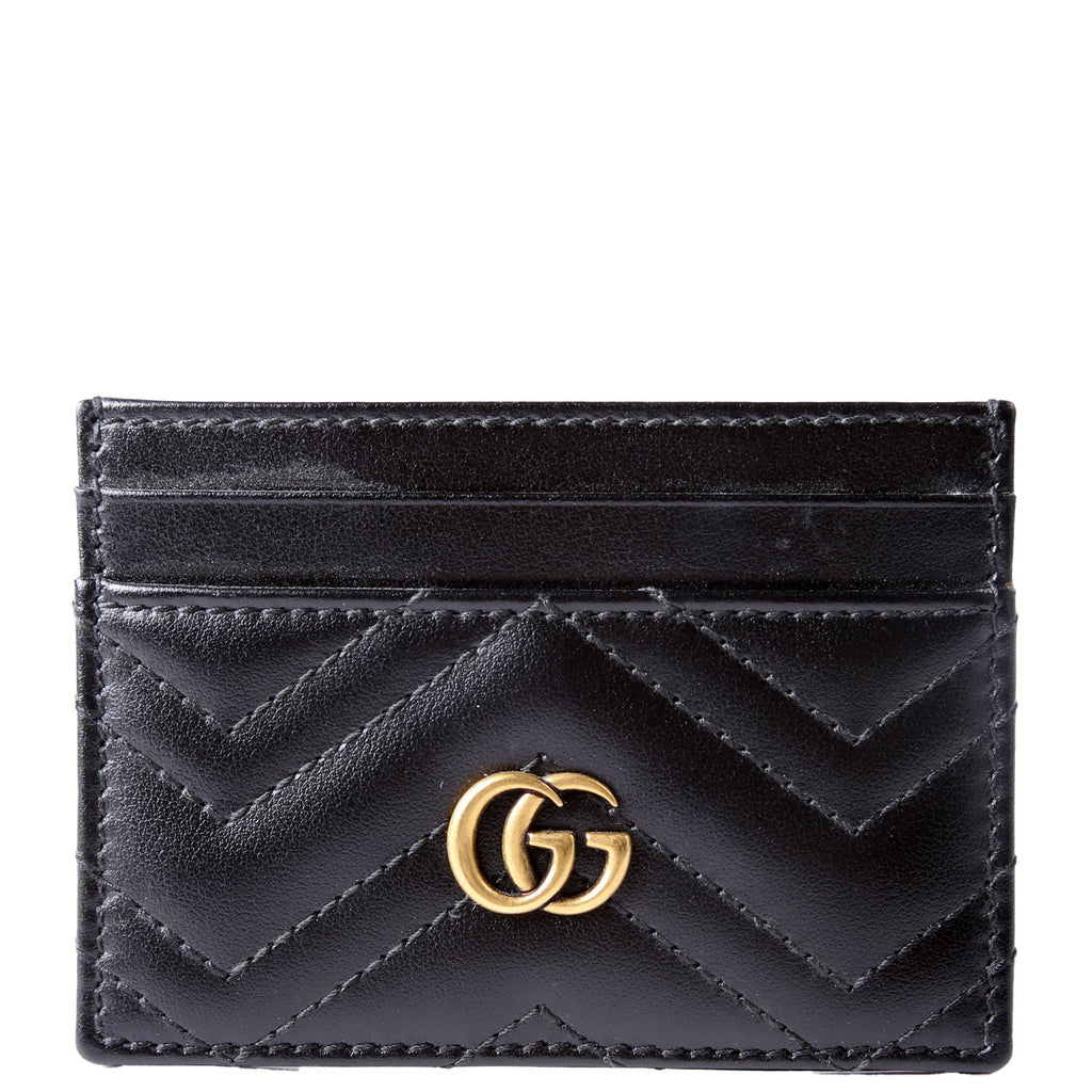 Gucci 443127 GG Marmont Card Holder Black