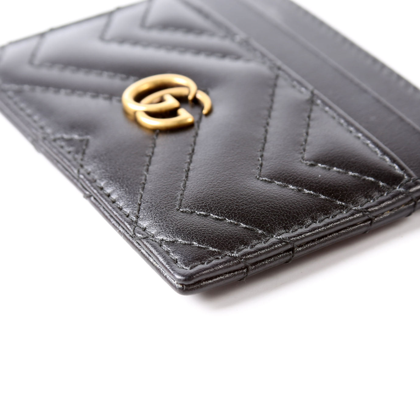 Gucci 443127 GG Marmont Card Holder Black