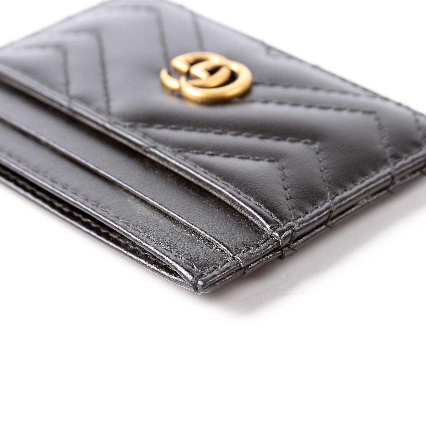 Gucci 443127 GG Marmont Card Holder Black