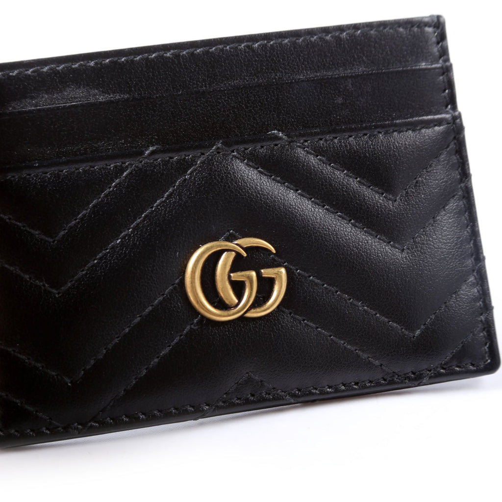 Gucci 443127 GG Marmont Card Holder Black