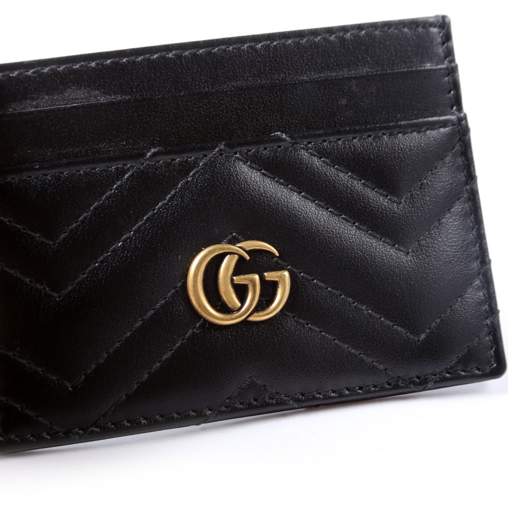 Gucci 443127 GG Marmont Card Holder Black