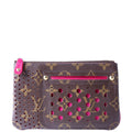 Pochette Plat Monogram Perforated Pink