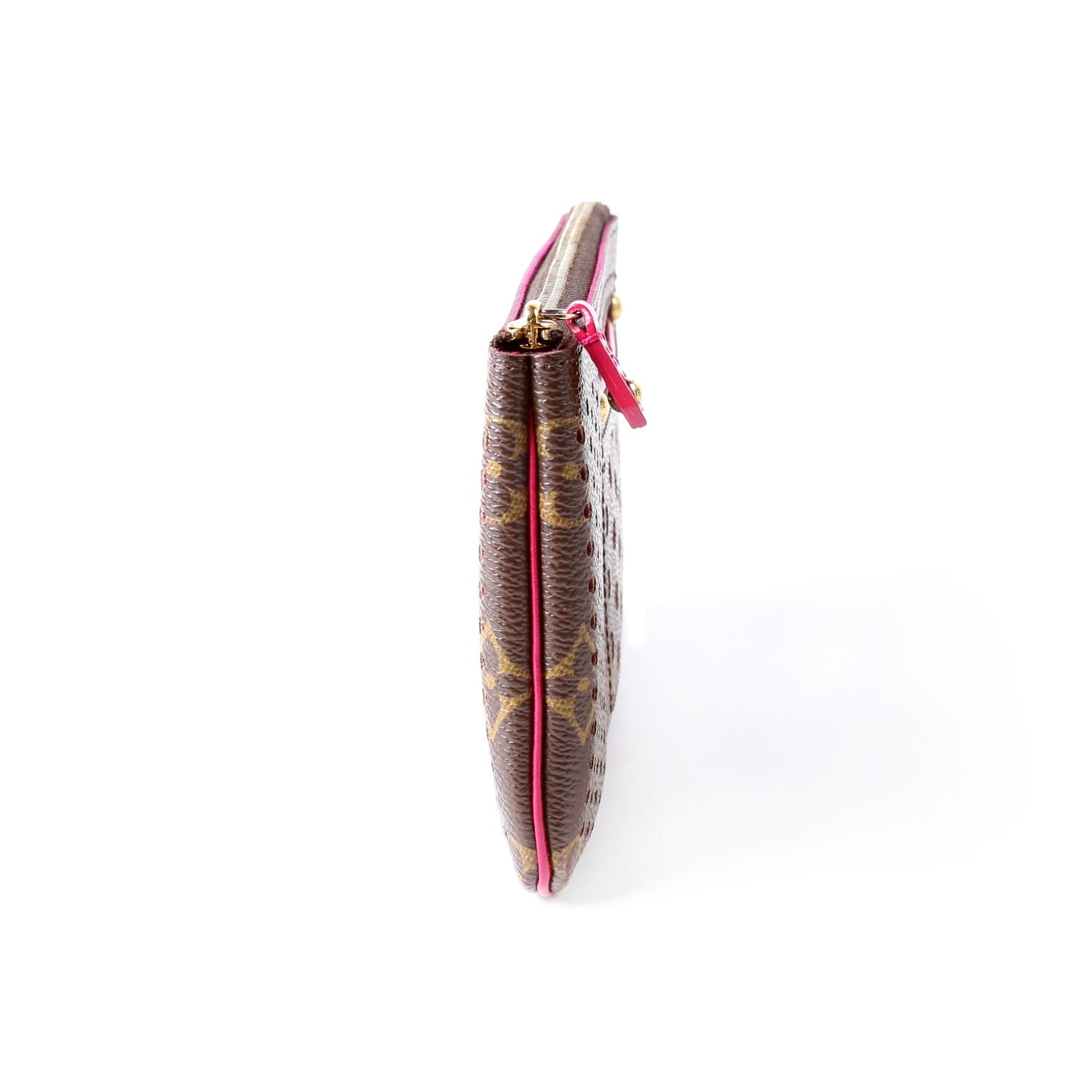 Pochette Plat Monogram Perforated Pink