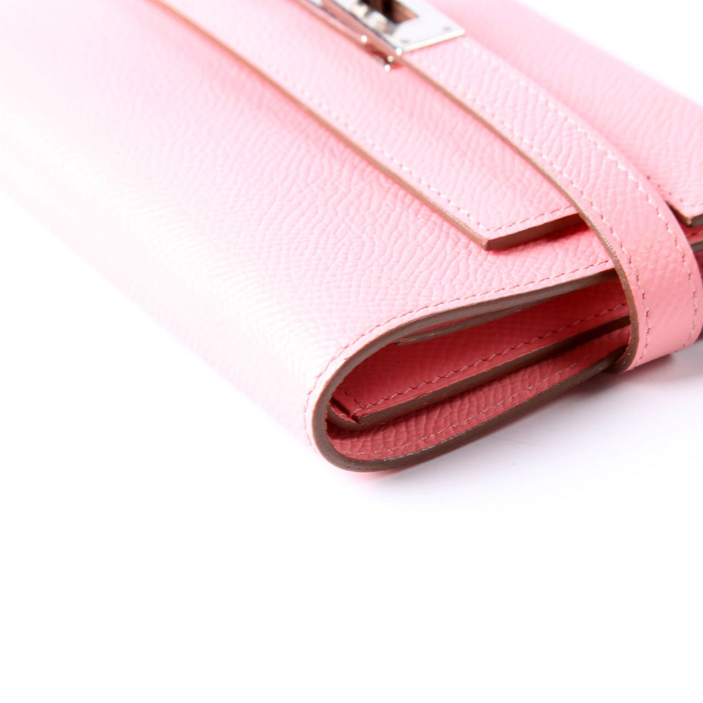 Kelly Medium Wallet Epsom Rose Confetti/Silver