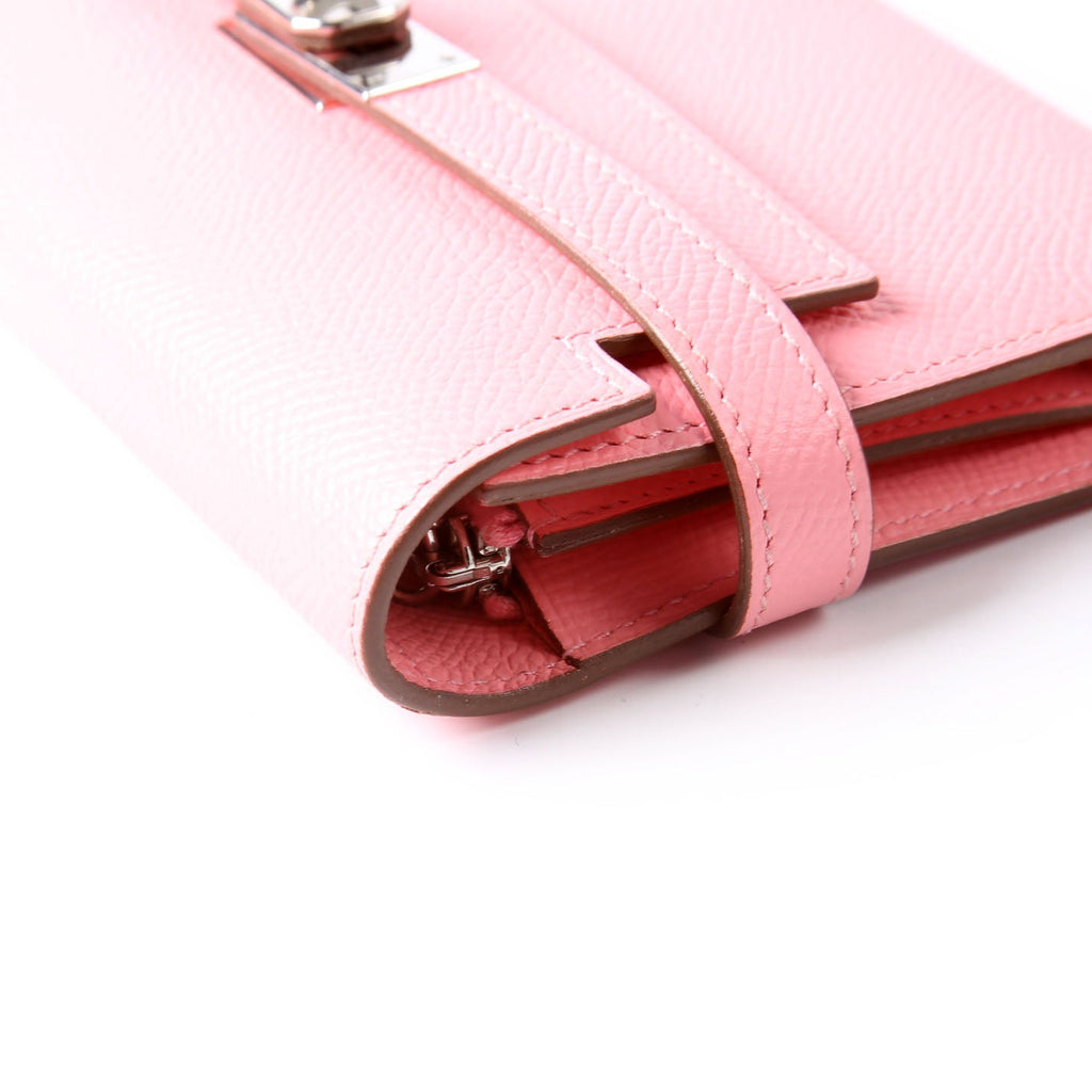 Kelly Medium Wallet Epsom Rose Confetti/Silver