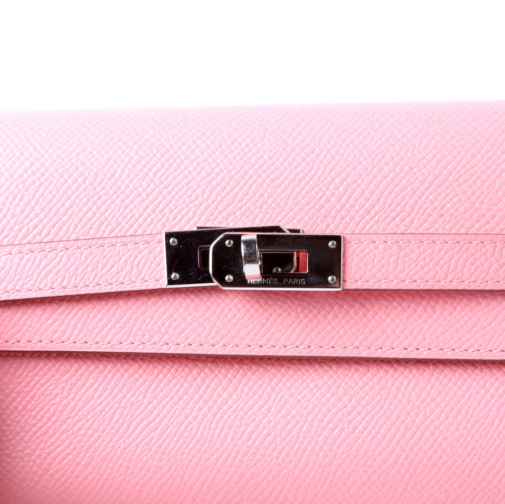 Kelly Medium Wallet Epsom Rose Confetti/Silver