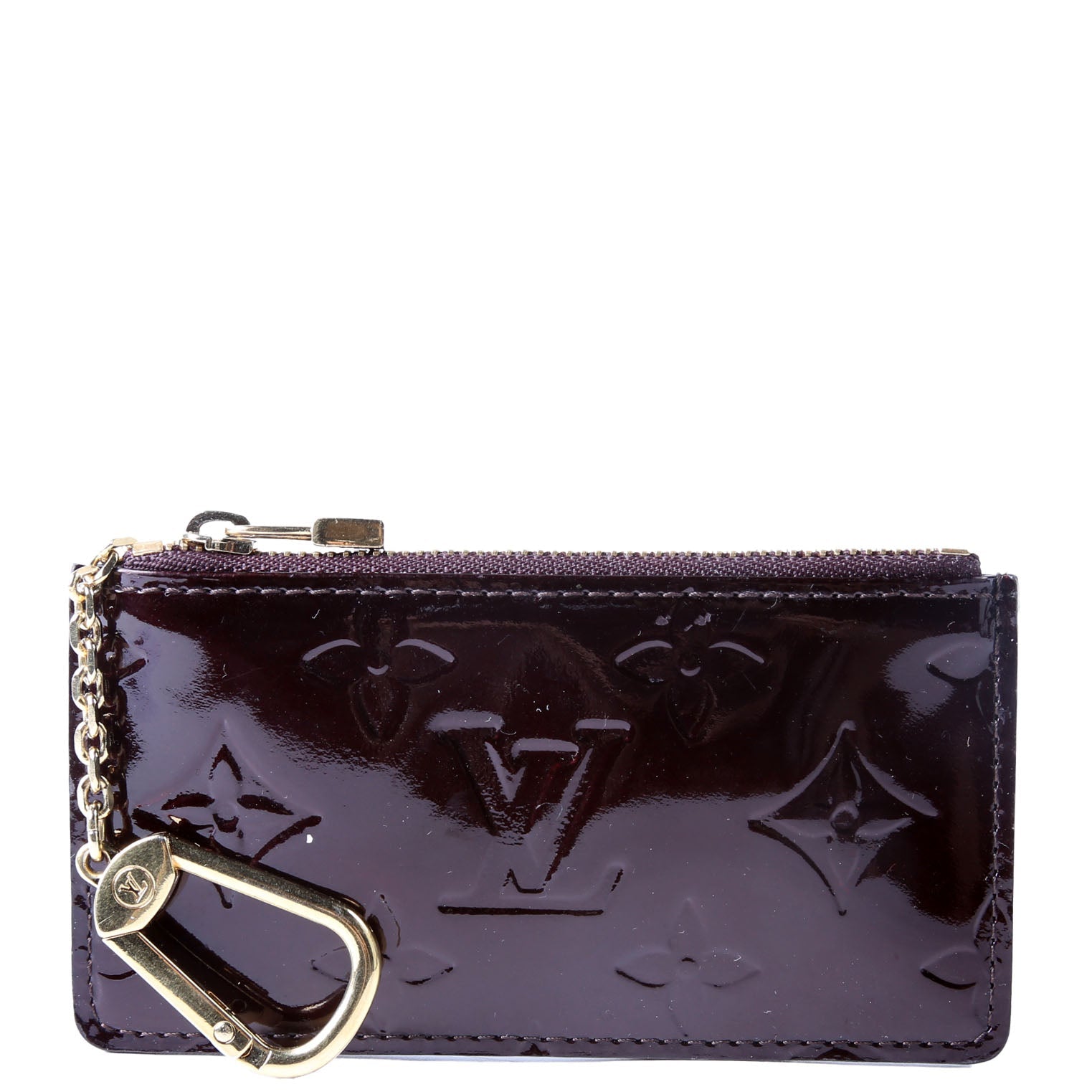 Pochette Cles Vernis Burgundy