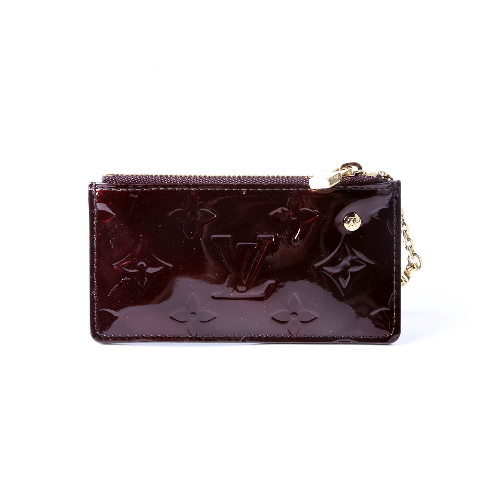 Pochette Cles Vernis Burgundy