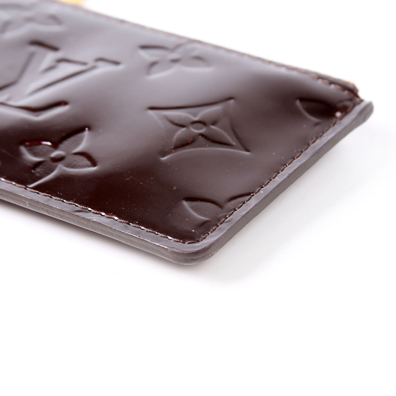 Pochette Cles Vernis Burgundy