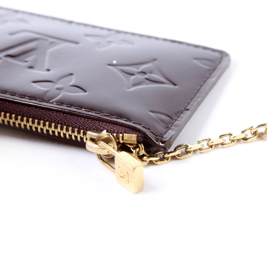 Pochette Cles Vernis Burgundy