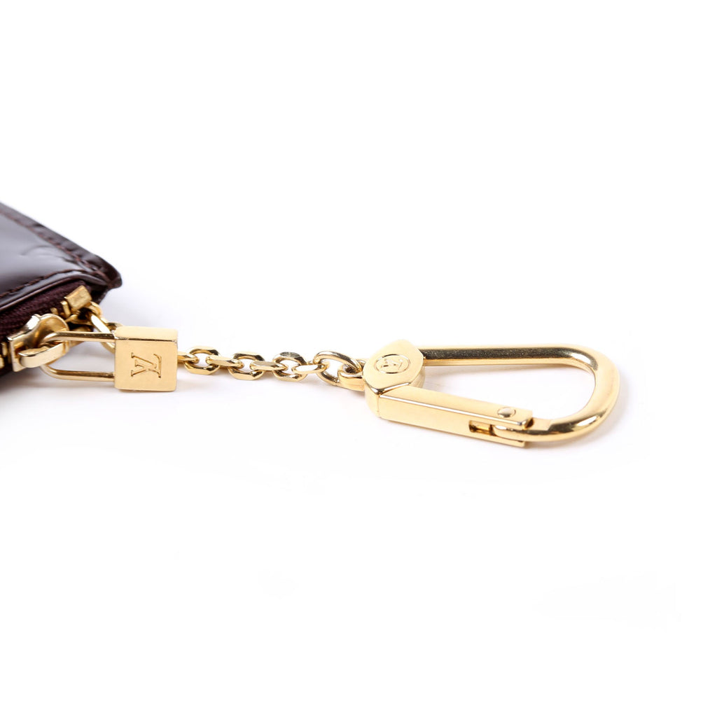 Pochette Cles Vernis Burgundy