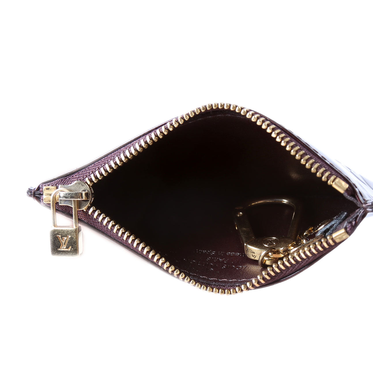 Pochette Cles Vernis Burgundy