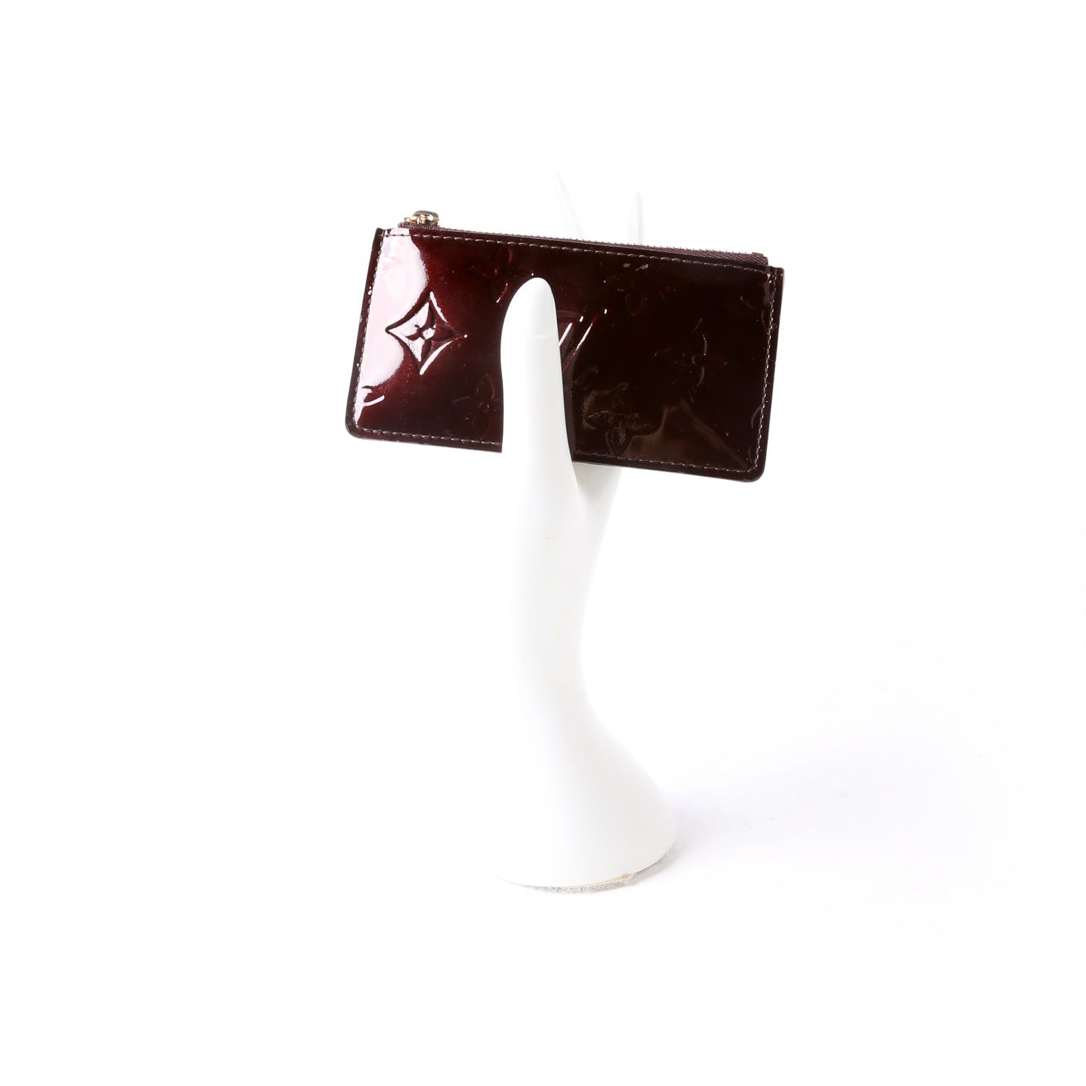 Pochette Cles Vernis Burgundy