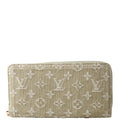 Zippy Wallet Denim Monogram Green