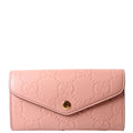Gucci 772791 GG Leather Continental Wallet Pink