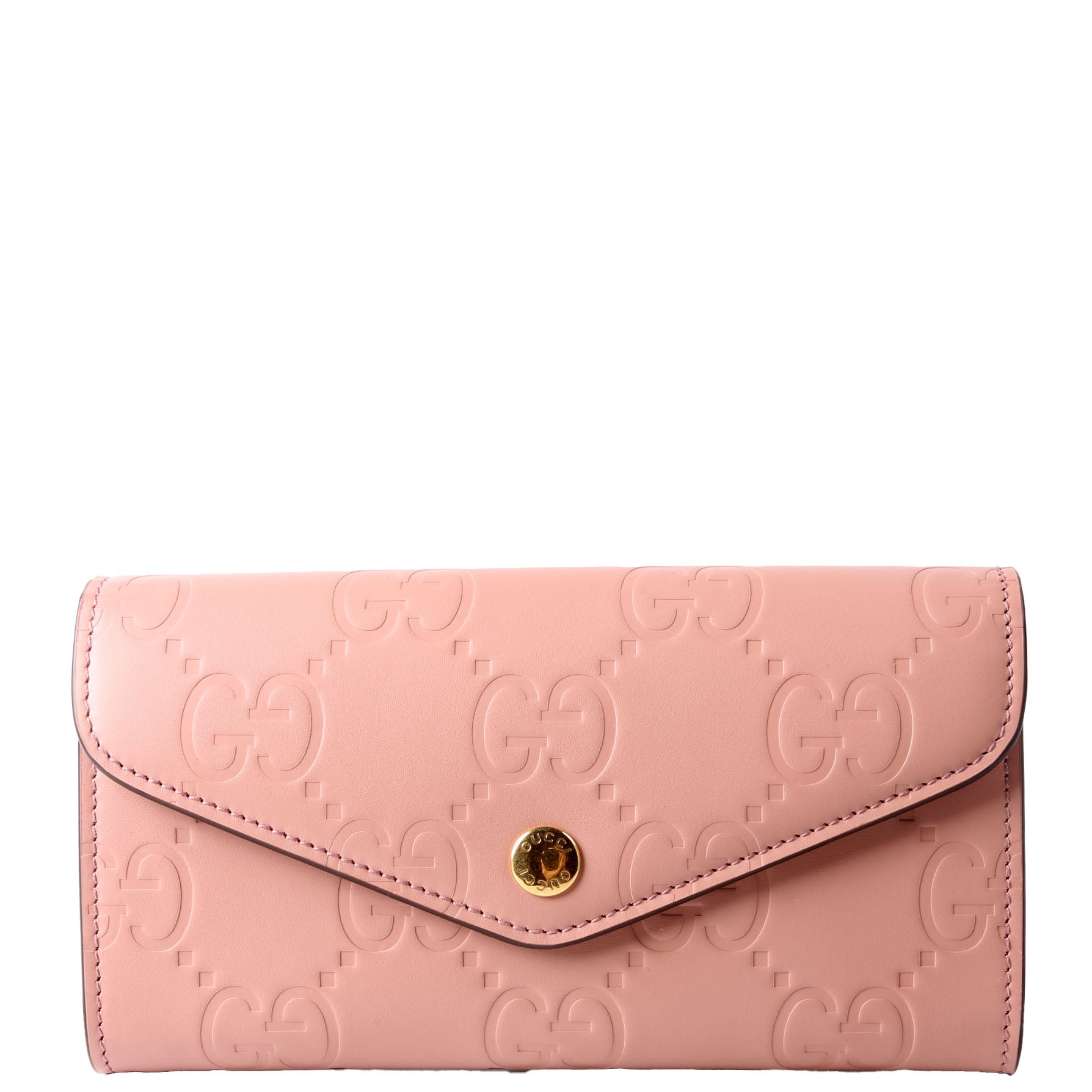 Gucci 772791 GG Leather Continental Wallet Pink
