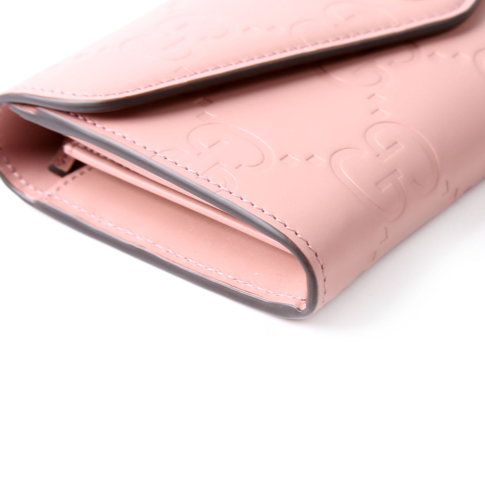 Gucci 772791 GG Leather Continental Wallet Pink