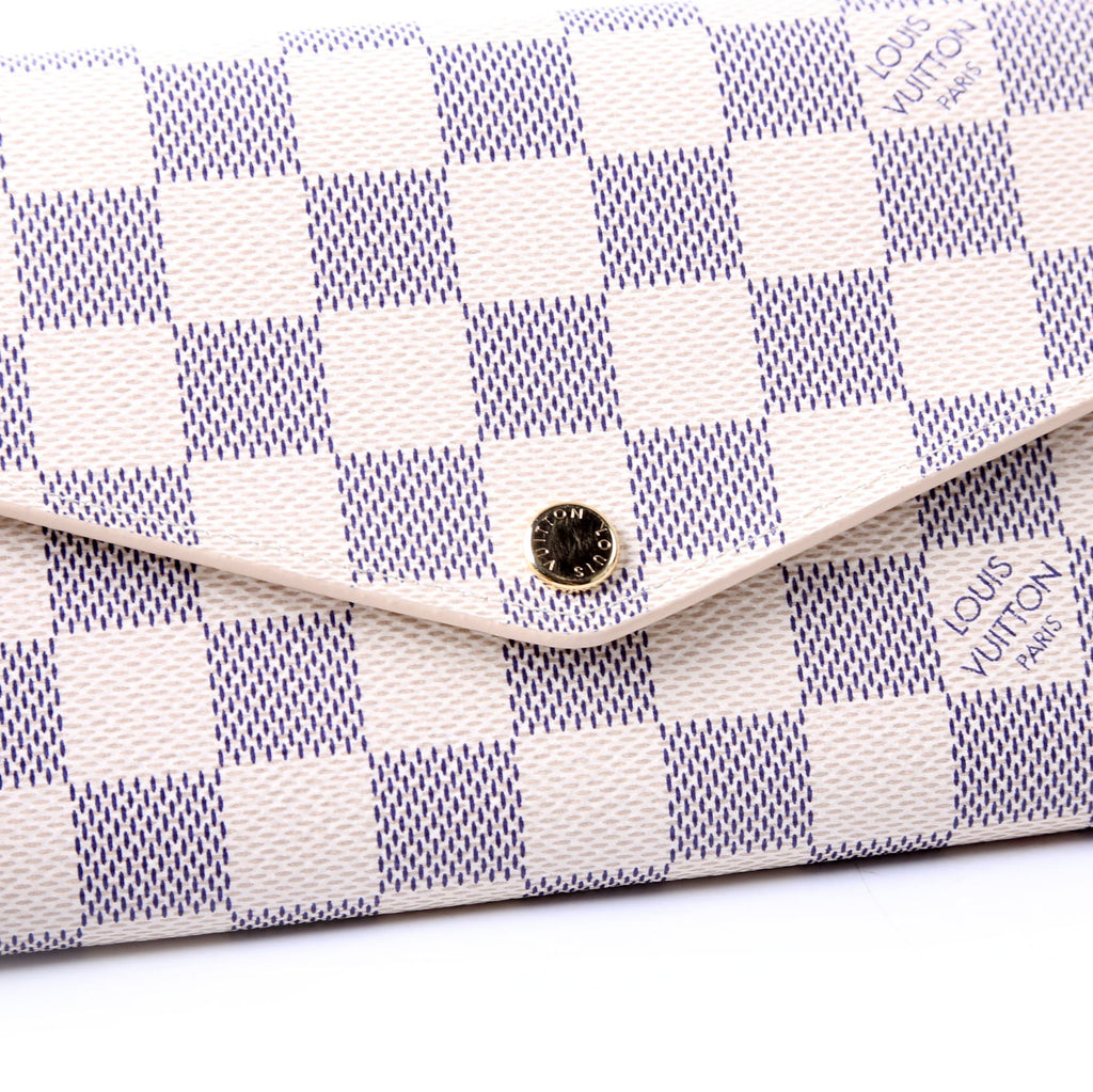 Sarah Wallet Damier Azur Newer
