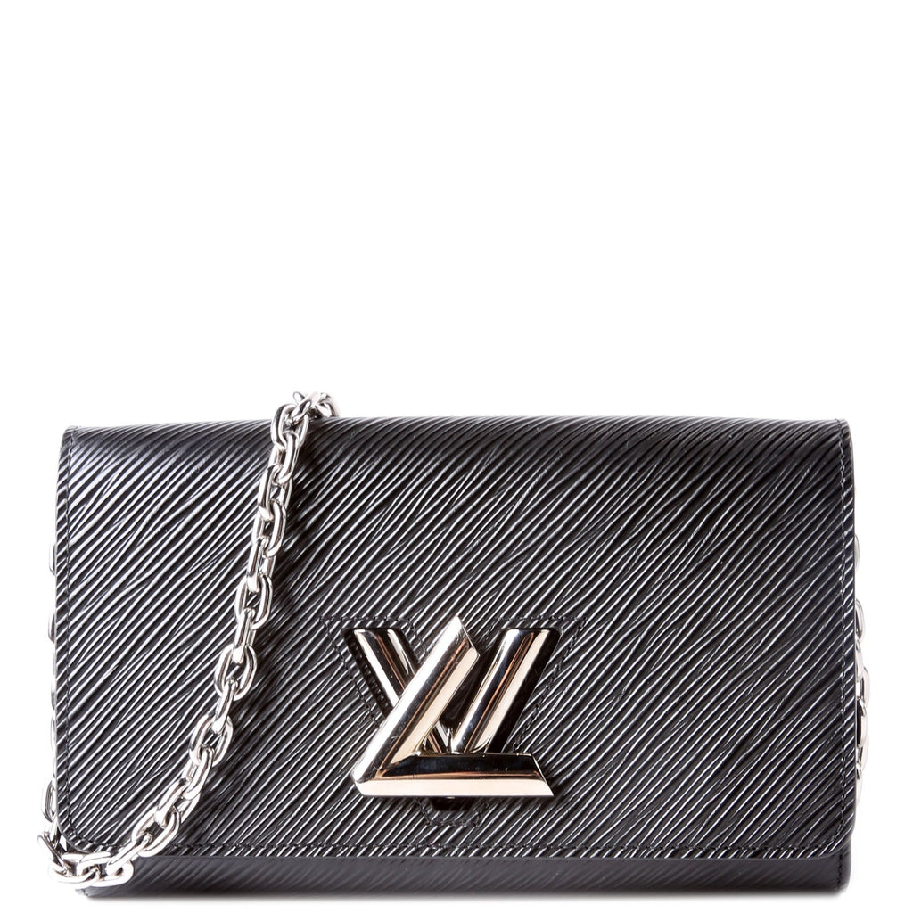 Twist Chain Wallet Epi Black/Silver